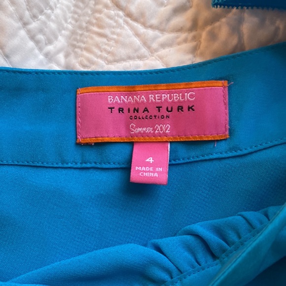 Blue Banana Republic one shoulder dress. - Picture 4 of 5